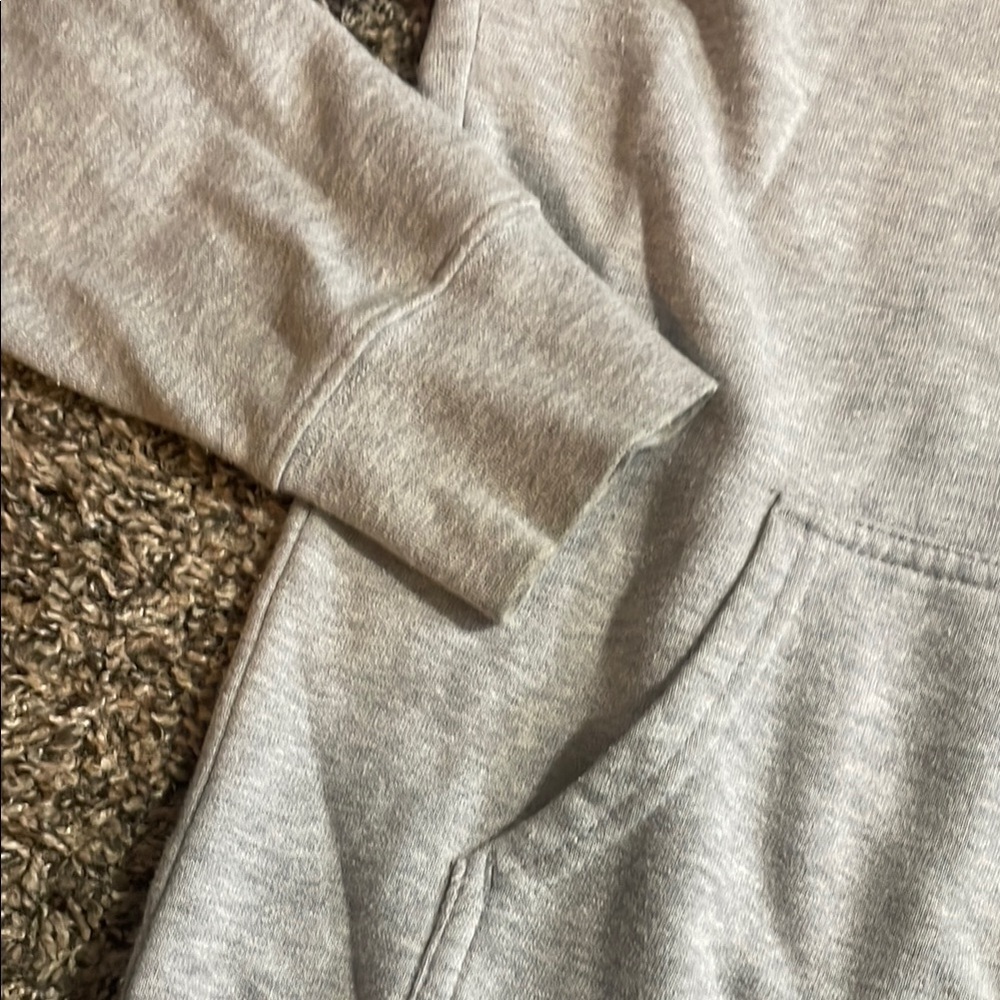 The North Face Gray Hoodie with Pink Logo - Picture 3 of 6